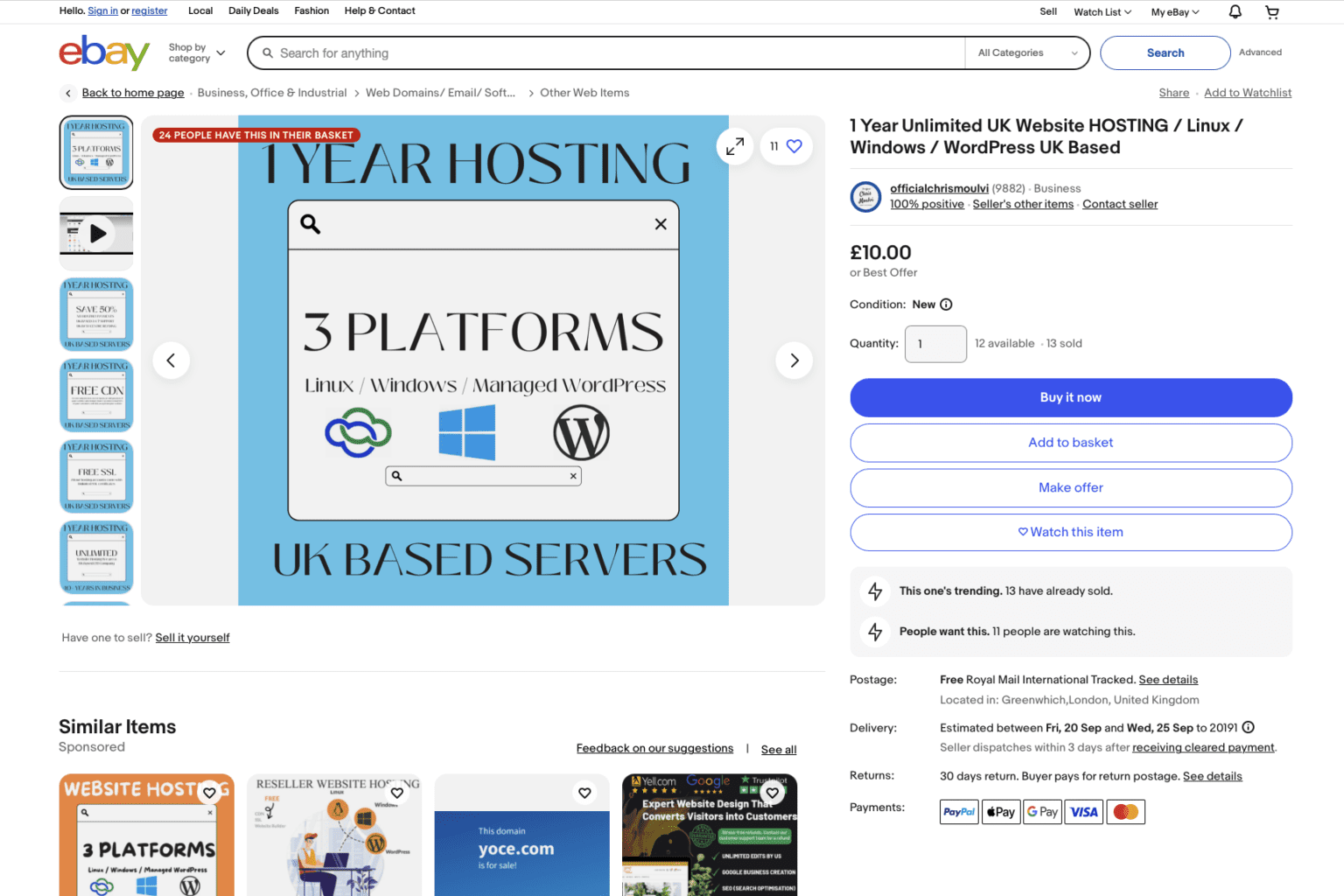 How to Sell Web Hosting on eBay with Zero Investment. Real Life Example from eBay Sales.